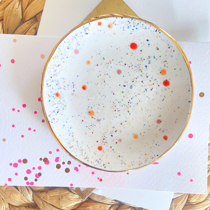 Colourful Spotty Trinket dish