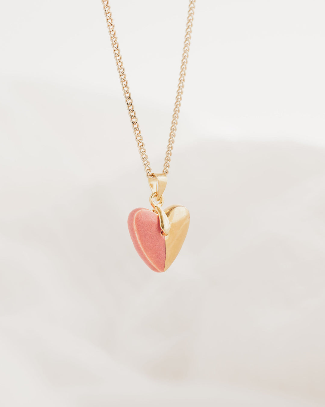 New *Summer Colours* Heart shaped Ceramic pendant necklace