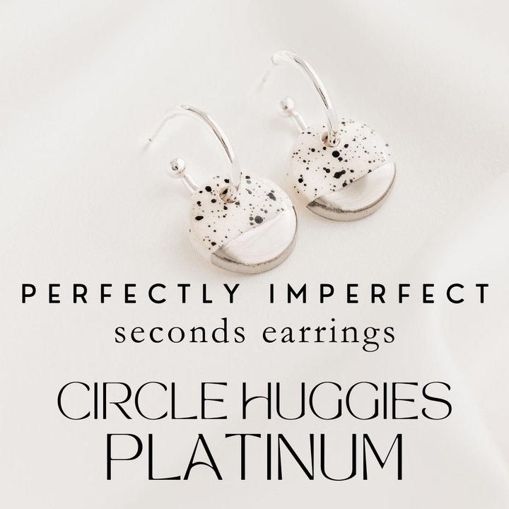 Perfectly Imperfect Circle Huggie Hoops  **SECONDS EARRING SALE** PLATINUM