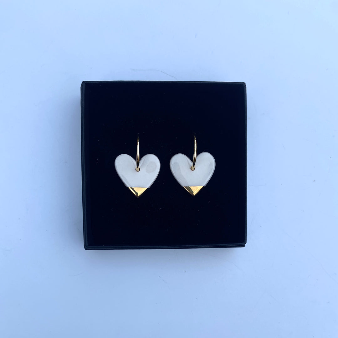 Perfectly Imperfect Heart Hoops **SECONDS EARRING SALE** GOLD