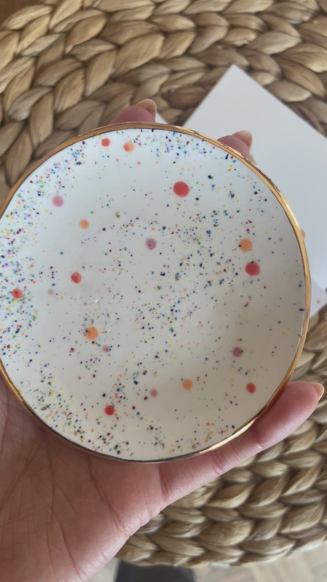 Colourful Spotty Trinket dish