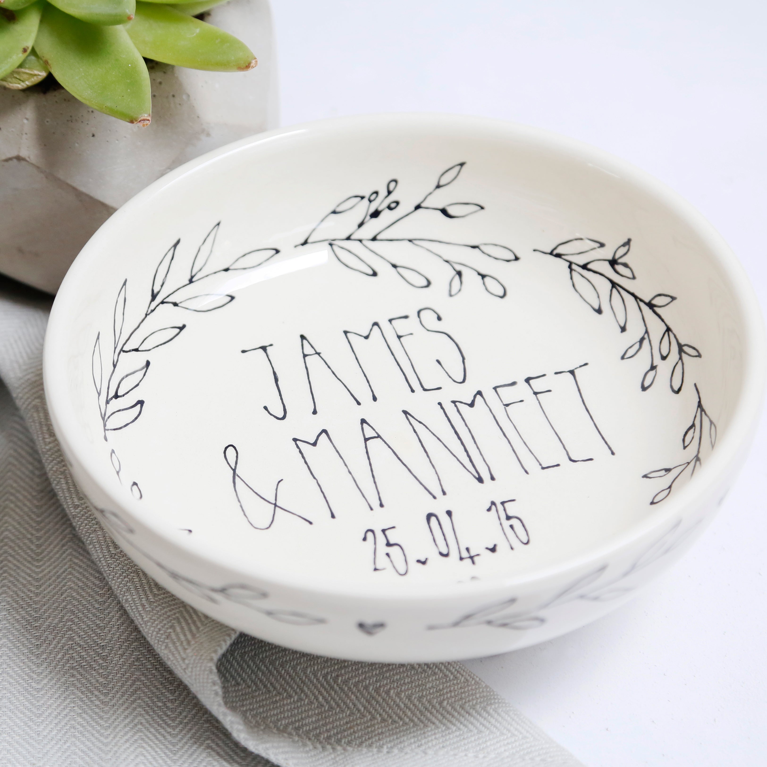 Personalised ceramic outlet plate