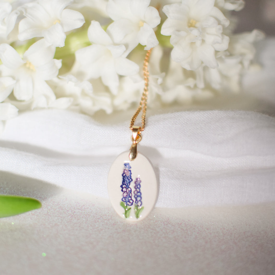 Personalised birth flower and earrings with Mothers Day earring card gift set